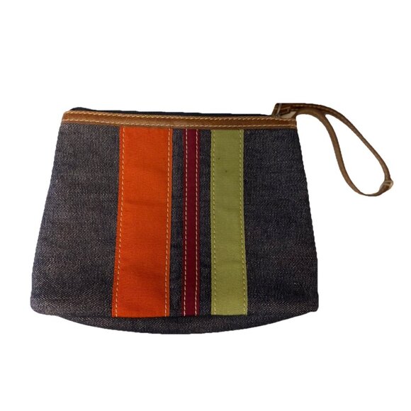 Bath & Body Works Blue Denim Travel Bag Cosmetics Case Southwest Mini Retro Y2K - Picture 1 of 8